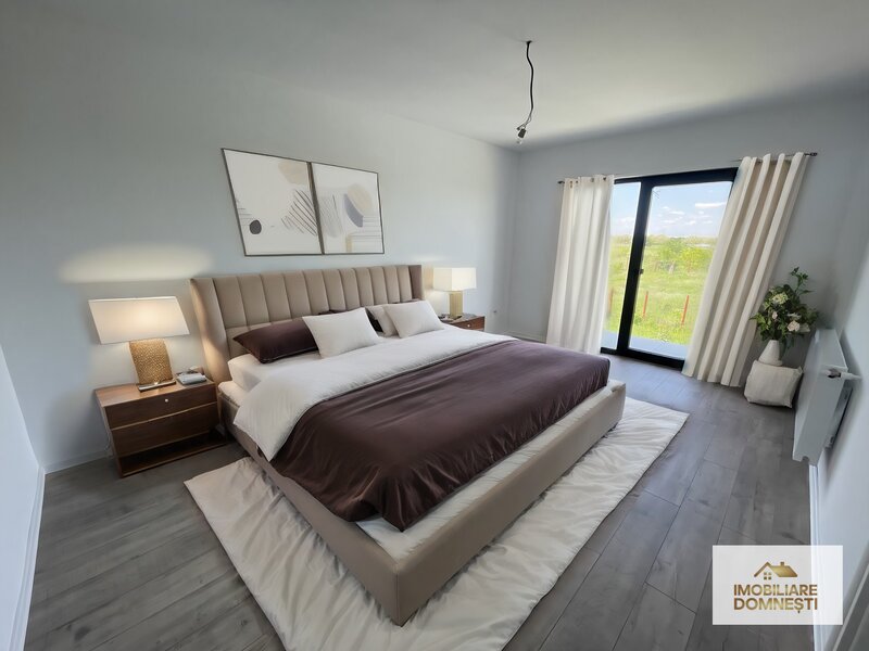 Domnesti 4 dormitoare/ toate utilitatile 400m curte P+1